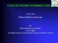 CEM 525 COURSE INTRODUCTION