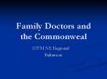 Family Doctors and the Commonweal