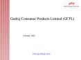Godrej Consumer Products Limited GCPL