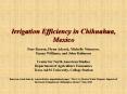 Irrigation Efficiency in Chihuahua, Mexico
