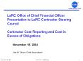 LaRC Office of Chief Financial Officer Presentation to LaRC Contractor Steering Council Contractor C