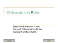 Differentiation Rules