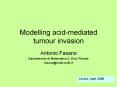 Modelling acidmediated tumour invasion