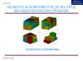 HEURISTIC ALGORITHMS FOR 3D MULTIPLE BIN SIZED BIN PACKING PROBLEM
