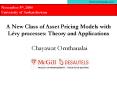 A New Class of Asset Pricing Models with Lvy processes: Theory and Applications