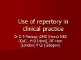 Use of repertory in clinical practice