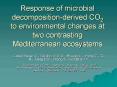 Response of microbial decompositionderived CO2 to environmental changes at two contrasting Mediterra