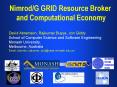 NimrodG GRID Resource Broker and Computational Economy