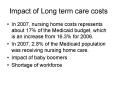 Impact of Long term care costs