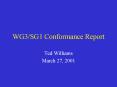 WG3SG1 Conformance Report