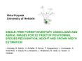 SINGLETREE FOREST INVENTORY USING LIDAR AND AERIAL IMAGES FOR 3D TREETOP POSITIONING, SPECIES RECOGN