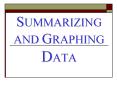 SUMMARIZING AND GRAPHING DATA