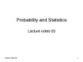 Probability and Statistics