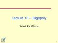 Lecture 18 Oligopoly