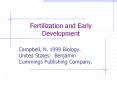 Fertilization and Early Development