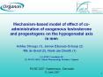 Mechanismbased model of effect of coadministration of exogenous testosterone and progestogens on the