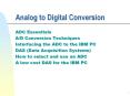 Analog to Digital Conversion