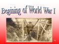 Begining of World War I
