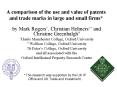 A comparison of the use and value of patents and trade marks in large and small firms