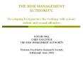 THE RISK MANAGEMENT AUTHORITY:  Developing best practice for working with serious violent and sexual offenders