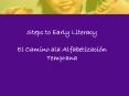 Steps to Early Literacy El Camino ala Alfabetizacin Temprana