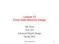 Lecture 10 Finite State Machine Design