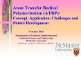 Atom Transfer Radical Polymerization ATRP: Concept, Application, Challenges and Future Development