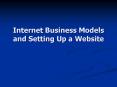 Internet Business Models and Setting Up a Website