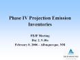 Phase IV Projection Emission Inventories