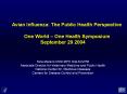 Avian Influenza: The Public Health Perspective