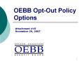 OEBB Opt-Out Policy Options