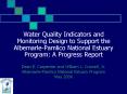 Water Quality Indicators and Monitoring Design to Support the AlbemarlePamlico National Estuary Prog