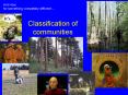 Classification of communities