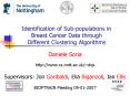 Identification of Subpopulations in Breast Cancer Data through Different Clustering Algorithms