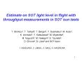 Estimate on SOT light level in flight with throughput measurements in SOT sun tests