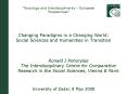 Changing Paradigms in a Changing World: Social Sciences and Humanities in Transition