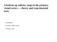 A bottom up saliency map in the primary visual cortex theory and experimental tests.