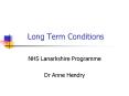 Long Term Conditions