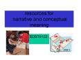 resources for narrative and conceptual meaning