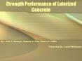 Strength Performance of Laterized Concrete