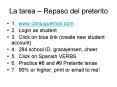 La tarea Repaso del preterito