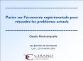 Parier sur lconomie exprimentale pour rsoudre les problmes actuels