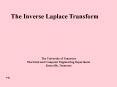 The Inverse Laplace Transform