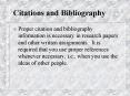 Citations and Bibliography