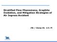 Stratified Flow Phenomena, Graphite Oxidation, and Mitigation Strategies of Air Ingress Accident