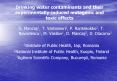 Drinking water contaminants and their experimentallyinduced mutagenic and toxic effects