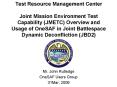 Test Resource Management Center Joint Mission Environment Test Capability JMETC Overview and Usage o