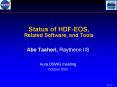 Status of HDFEOS, Related Software, and Tools