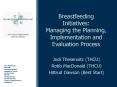 Breastfeeding Initiatives: Managing the Planning, Implementation and Evaluation Process