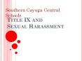 Title IX and Sexual Harassment